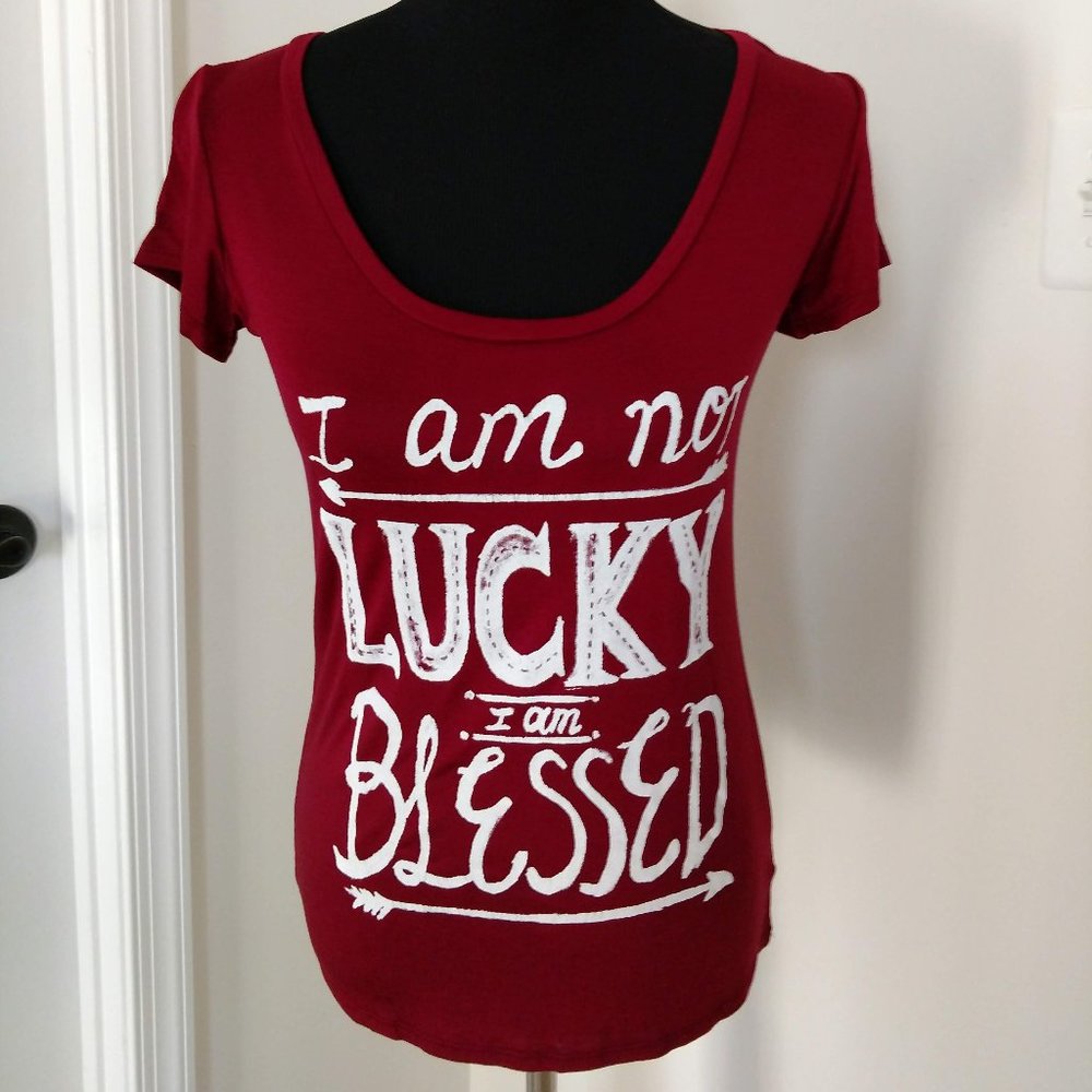I Am Not Lucky I Am Blessed T Shirt - Picture 3 of 7